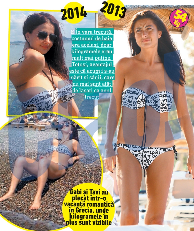 Gabi si-a pierdut forma perfecta pe care o afisa anul trecut, la plaja