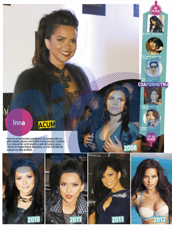 Inna s-a folosit mai de de artificii, decat de foarfeca