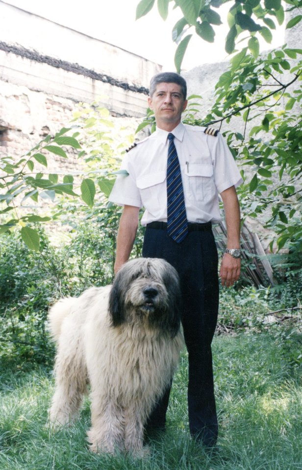 Pilotul este proprietarul Canisei de Romania, cea mai mare canisa de mioritici din lume