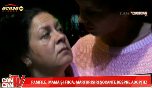 Madalina Pamfile alaturi de mama ei adoptiva