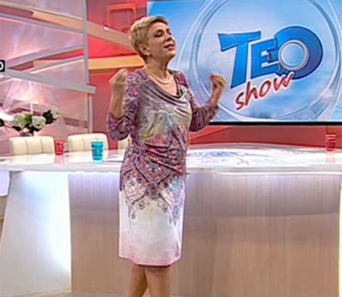 Vedeta i-a lasat pe toti cu gura cascata, veninind cu o rochie mulata in platoul emisiunii ei