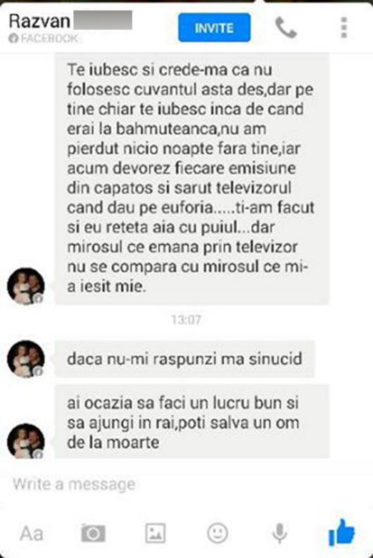Un fan a amenintat ca se sinucide