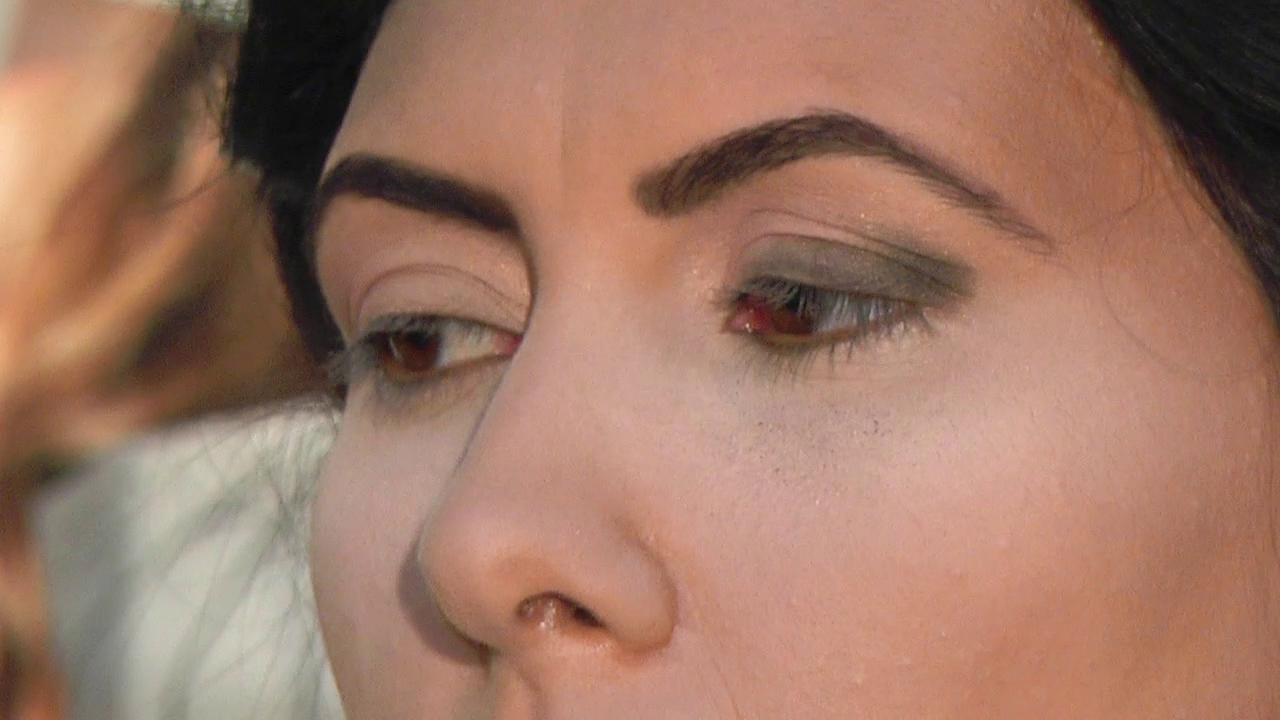 Machiajul ochilor a fost unul conturat, dar nu excesiv