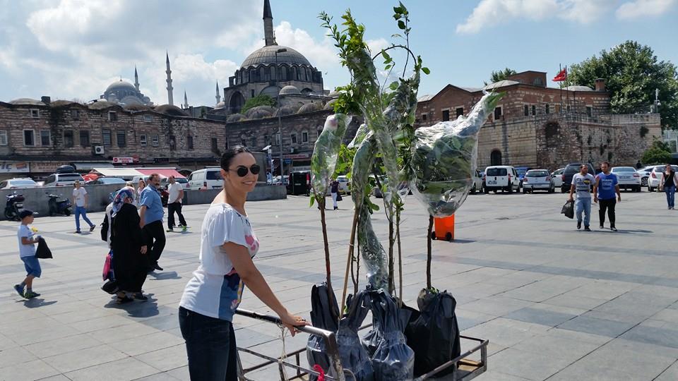 Prezentatoarea TV s-a intors din concediu cu bratele pline de pomi fructiferi, pe care i-a plantat deja in gradina ei