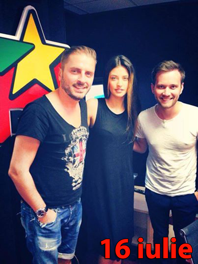 Insarcinata in aproape trei luni, vedeta a purtat o rochita larga la emisiunea radio