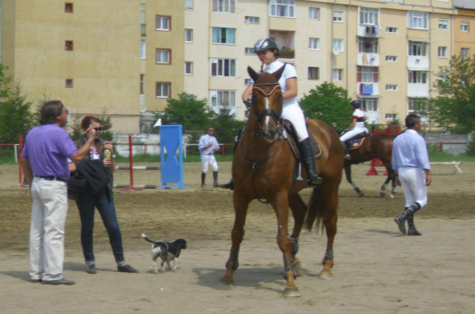 Alina Becali la unul dintre concursurile la care a participat
