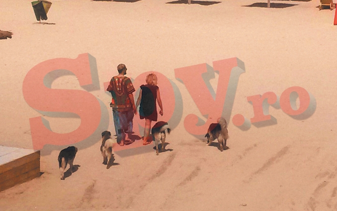 oreste la plaja cu sotia