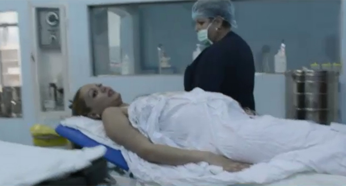 Madalina a fost singura la operatia de cezariana