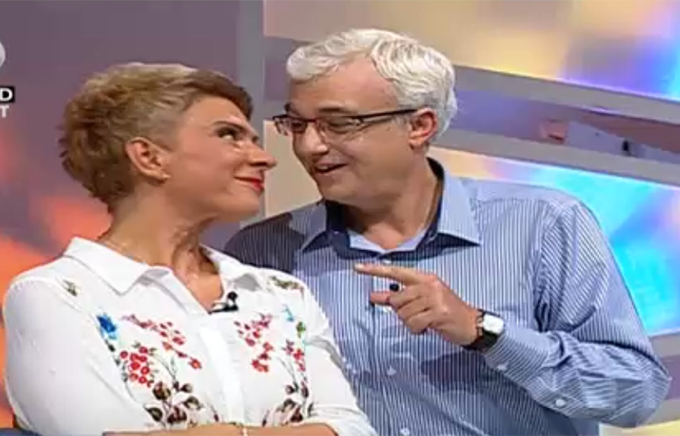 Teo si Catalin Crisan s-au sorbit din priviri in platoul emisiunii