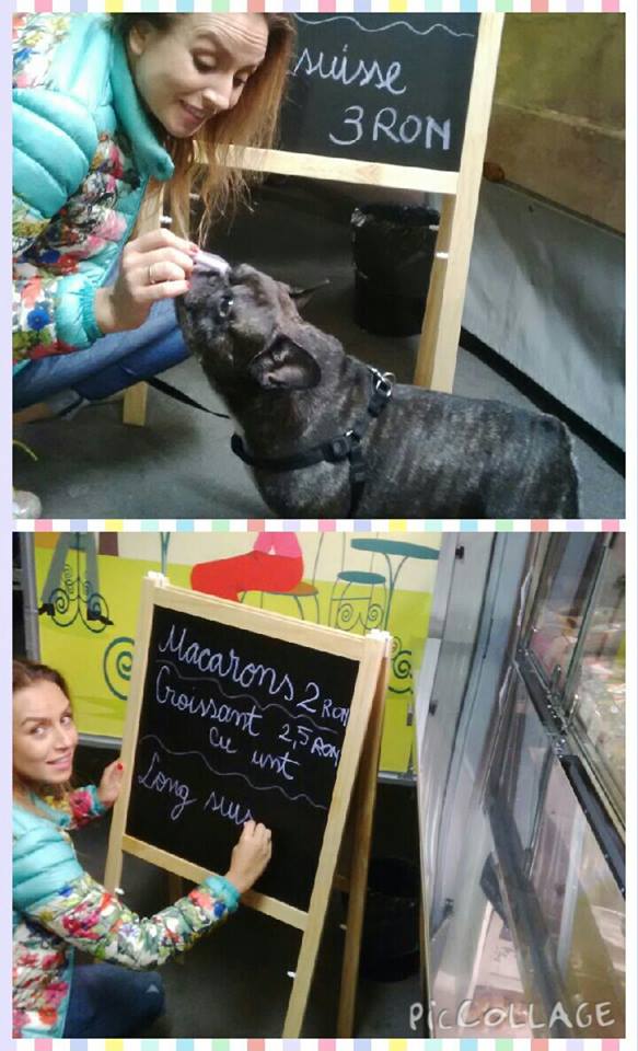 Vedeta vinde macarons, croissante si sucuri