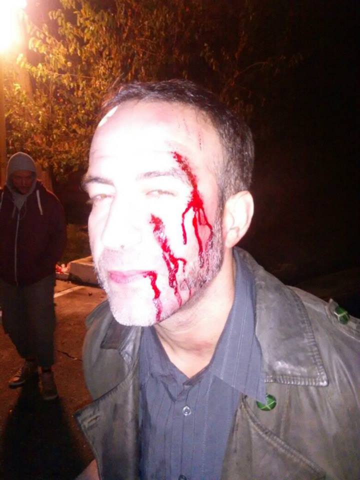 Varu' a fost machiat pentru a filma o scena dintr-un scurtmetraj