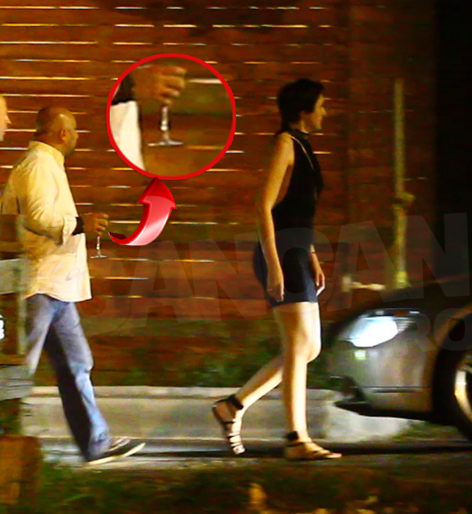 Scarlatescu nu s-a despartit de pahar nici la iesirea din club