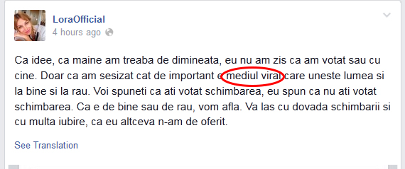 Lora a fost aspru criticata pentru gafa ei