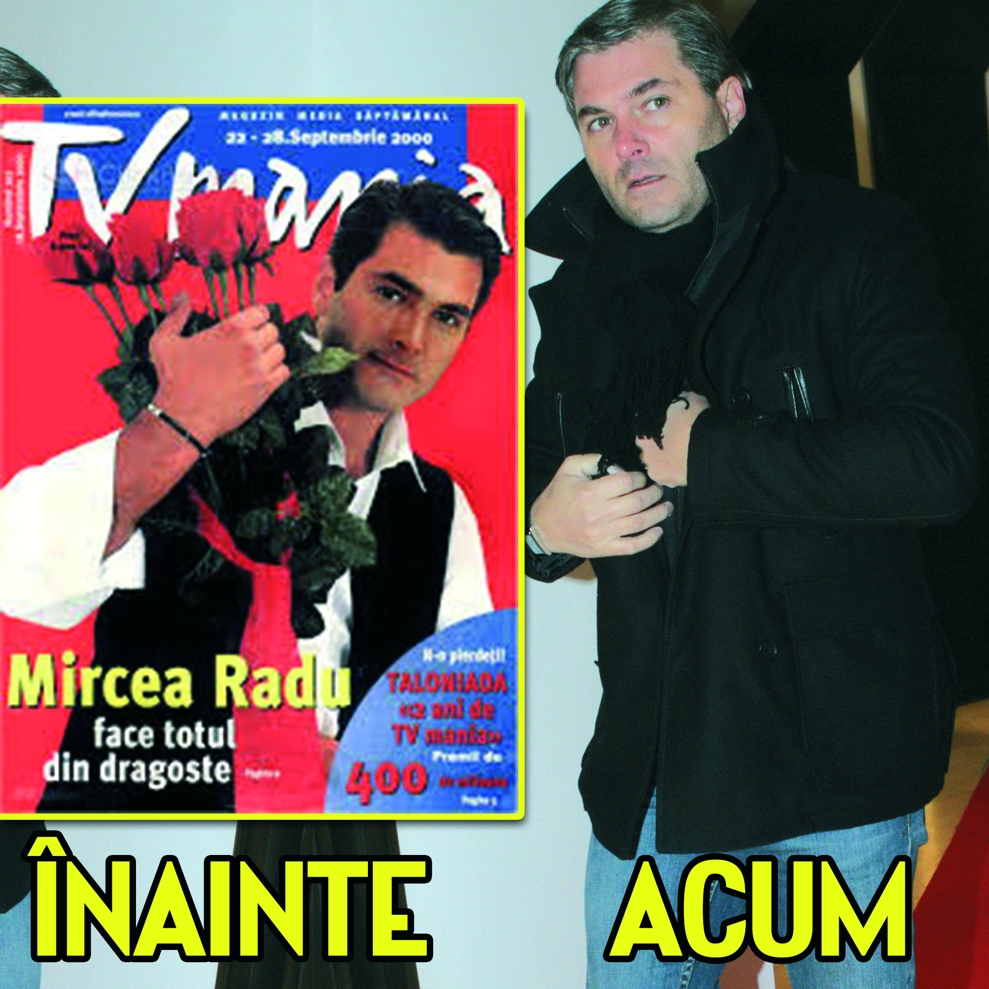 Au trecut 13 ani intre momentele in care au fost facute cele doua poze