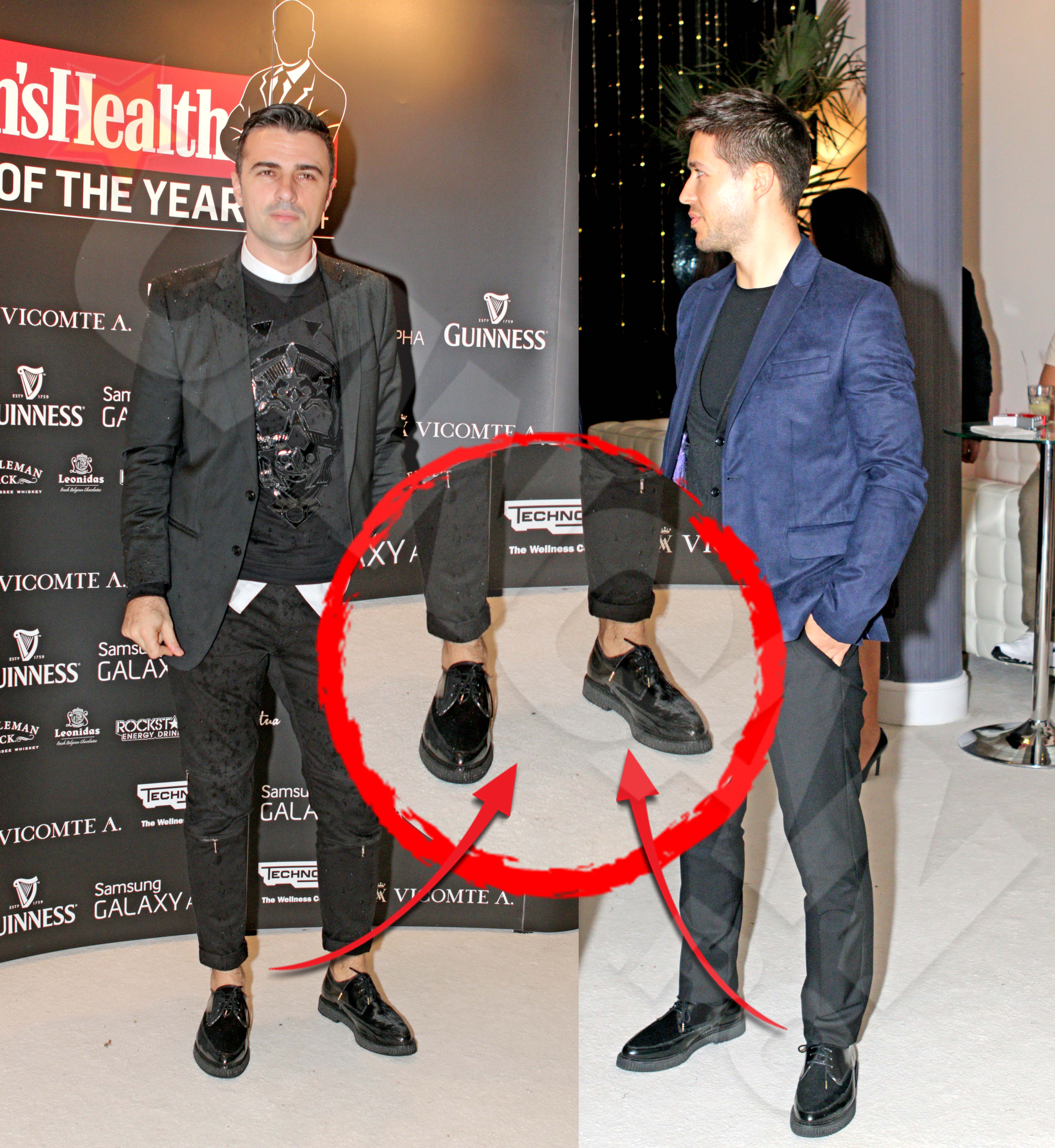 Cei doi au venit la eveniment cu pantofi identici