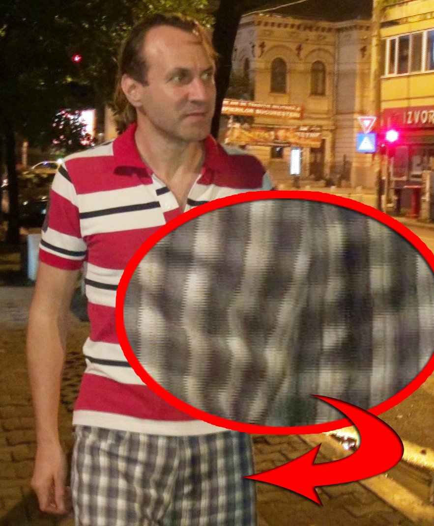 Dupa ce si-a facut nevoile pe zidul primariei, pe pantalonii lui Alin a 