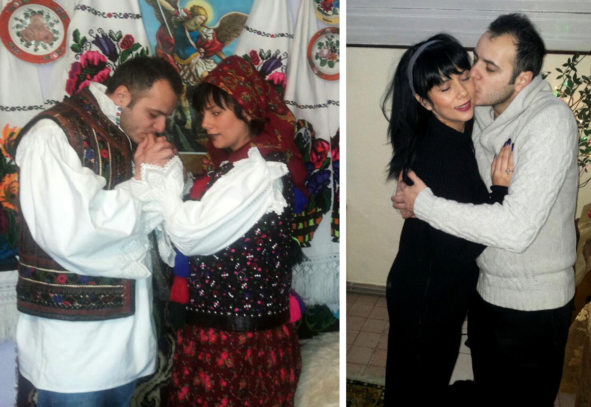 Cei doi au petrecut Sarbatorile in stil maramuresan