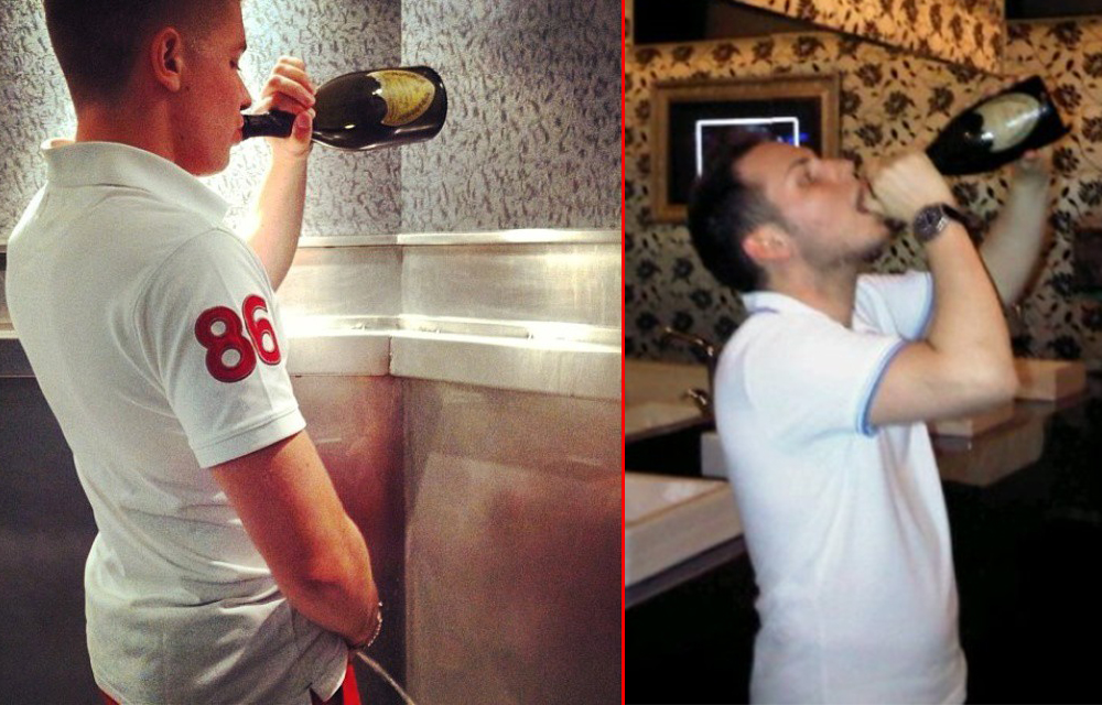 Andreas incearca sa-l imite pe Versace