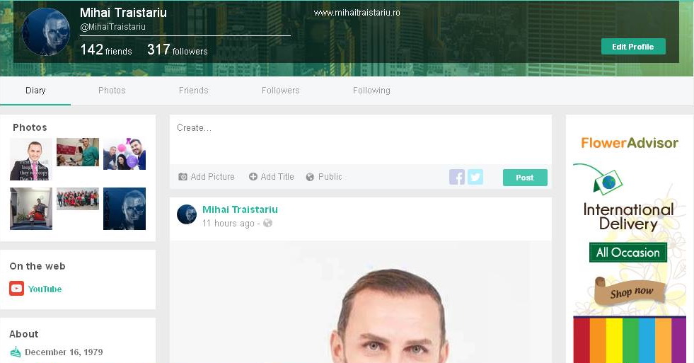 Cantaretul si-a facut cont pe site de socializare care plateste in functie de cat trafic se face pe profilul fiecarei persoane