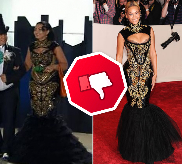 Narcisa a purtat o rochie copiata dupa un model Versace purtat de Beyonce