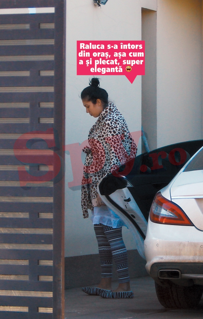 Raluca a iesit pe strada cu haine cu care sta in casa. Fotografia i-a starnit amuzamentul Oanei Zavoranu