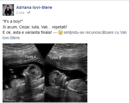 Jurnalista este insarcinata cu gemeni