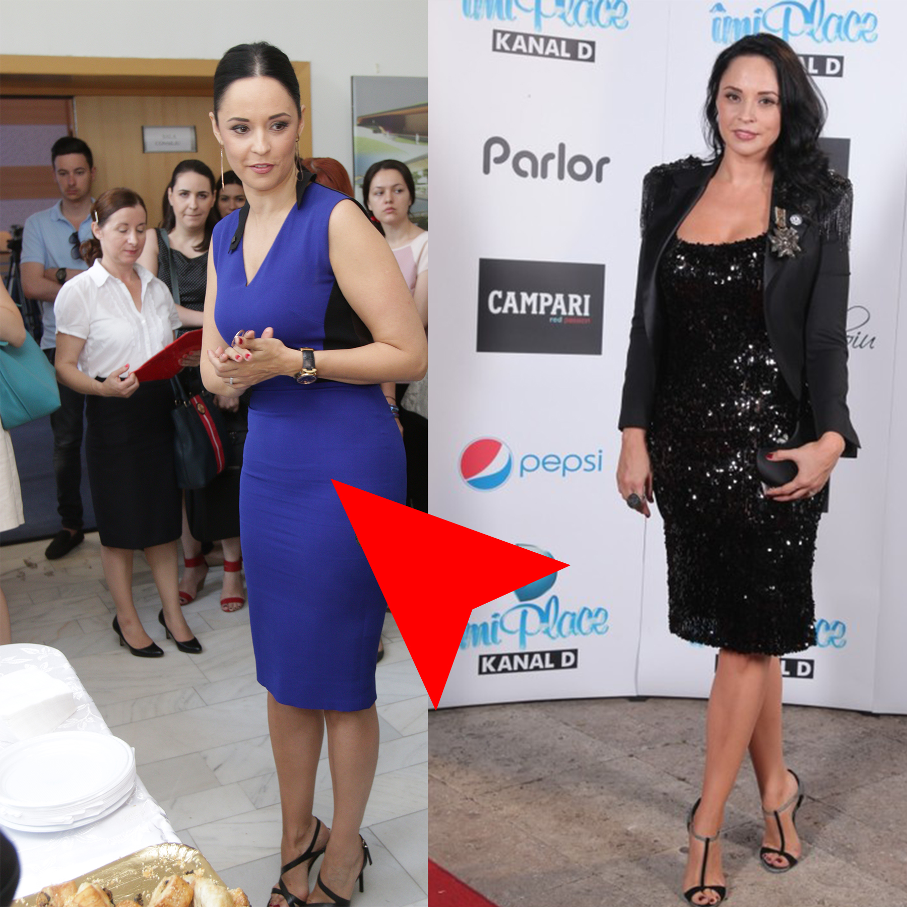 Andreea Marin prefera rochiile midi tot excesiv de mulate