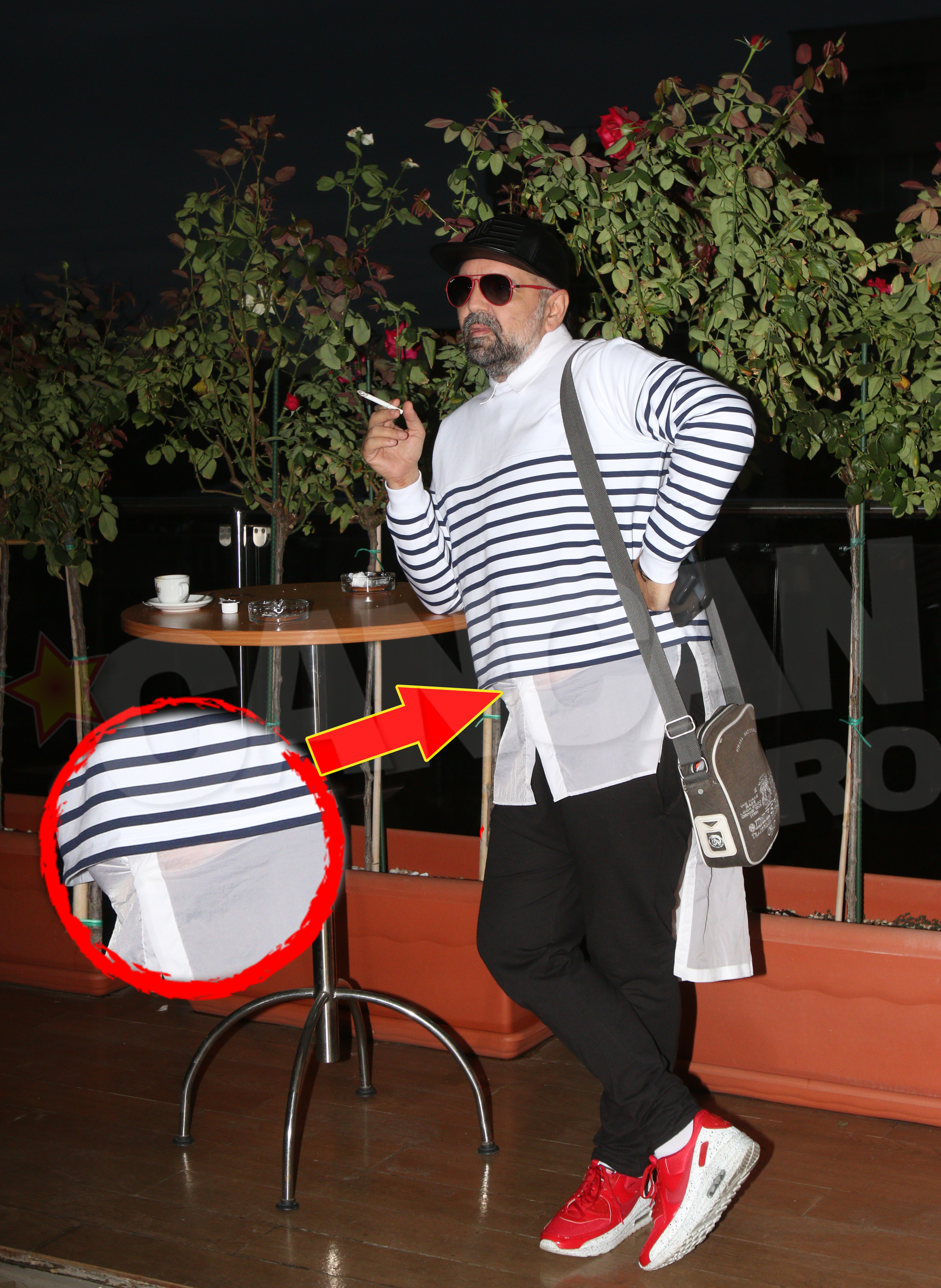 Cantaretul a purtat o tinuta din care i se vedea burta