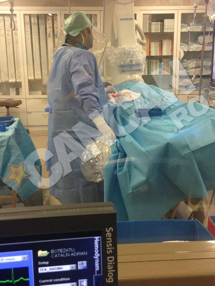 Catalin Botezatu, in timpul operatiei la inima