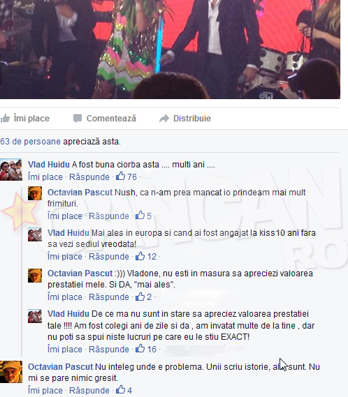 Vlad Huidu si Mistretu si-au adresat mai multe comentarii acide