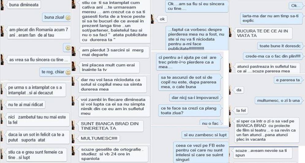 Mesajele dintre Bianca Brad si Vera!