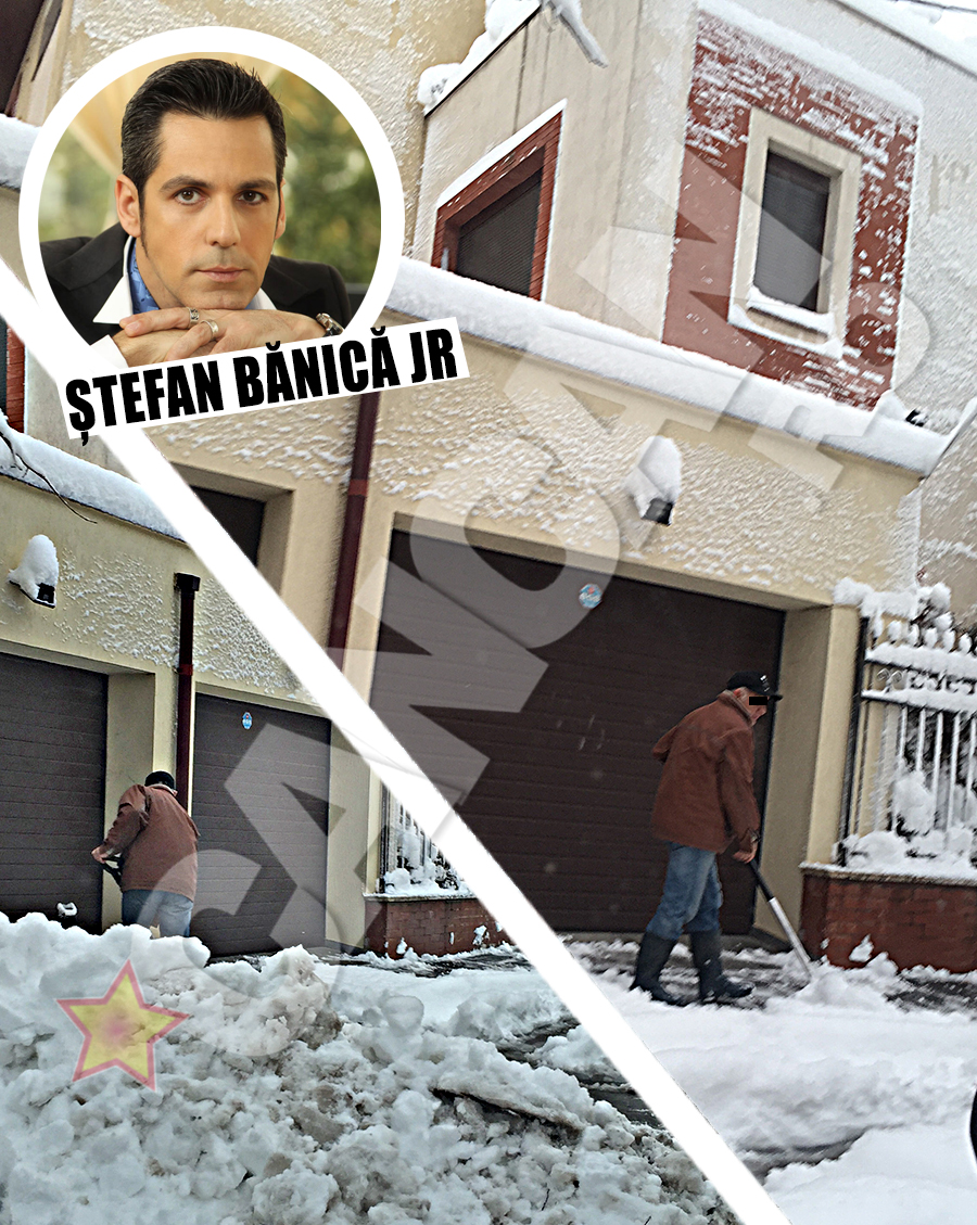 Stefan Banica si-a pus paznicul sa-i dea zapada din fata casei
