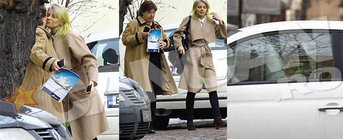 02.02.2016,ora 15:30: Gianina se bucura de revedere si o imbratiseaza cu drag pe doamna mai in varsta. Cele doua s-au intalnit in zona Dorobanti din Capitala