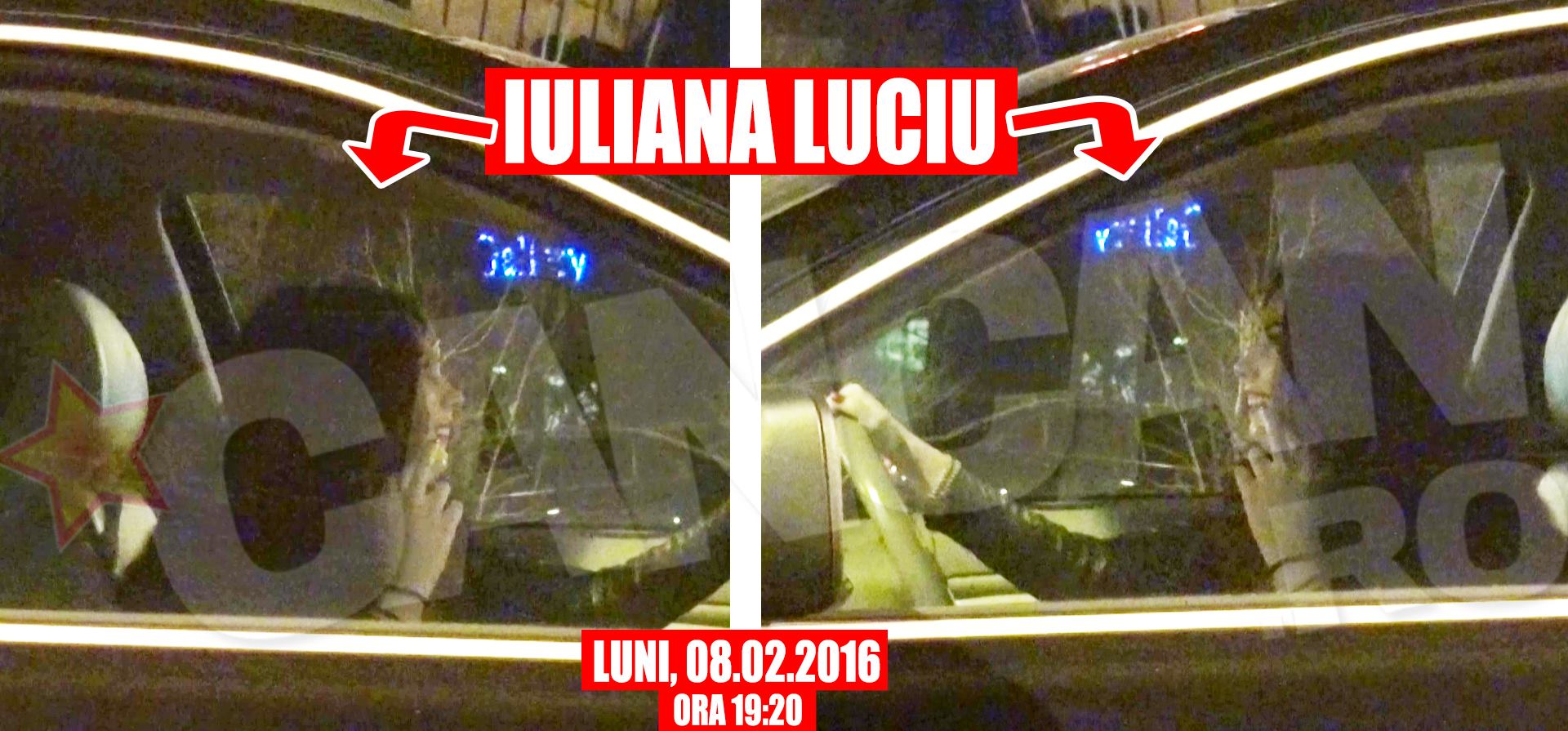 Pe 8 februarie, la cateva ore distanta dupa ce a plans pentru milionar, Iuliana zambea fericita, dupa o discutie telefonica
