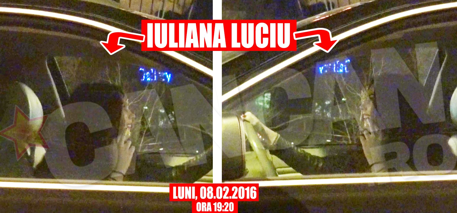 Pe 8 februarie, la cateva ore distanta dupa ce a plans pentru milionar, Iuliana zambea fericita, dupa o discutie telefonica