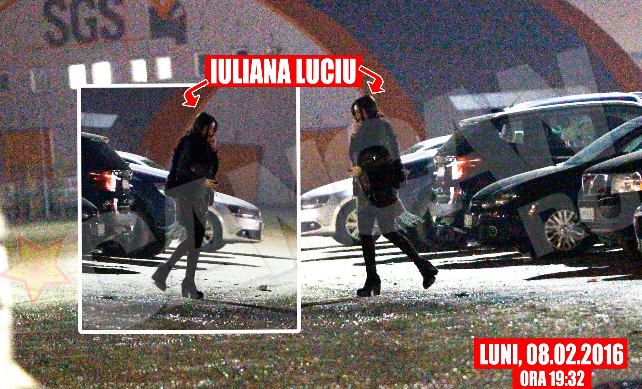 Iuliana a continuat sa zambeasaca si cand se afla in afara autoturismului milionarului