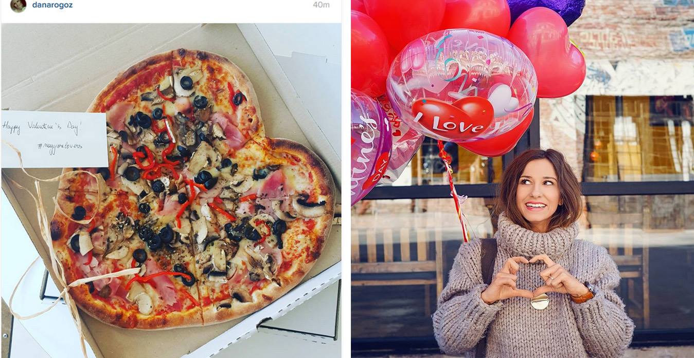 Dana Rogoz a primit de Ziua Indragostitilor ... o pizza