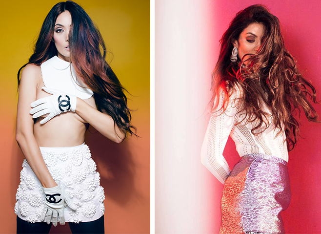 Claudia si-a aratat sanii in toata splendoarea