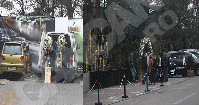 Restaurantul a fost decorat cu o mulţime de flori