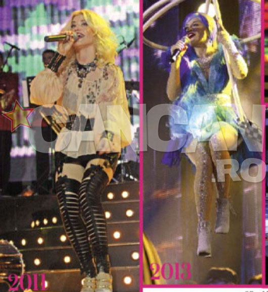 Interpreta isi surprinde fanii de fiecare data cand apare pe scena pentru ca alege tinute care sa atraga atentia tuturor