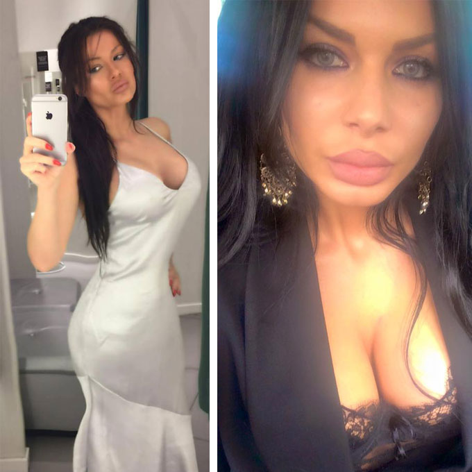 Simona Sensual (stânga) poate fi greu deosebită de sora ei mai mare, Alice (dreapta).