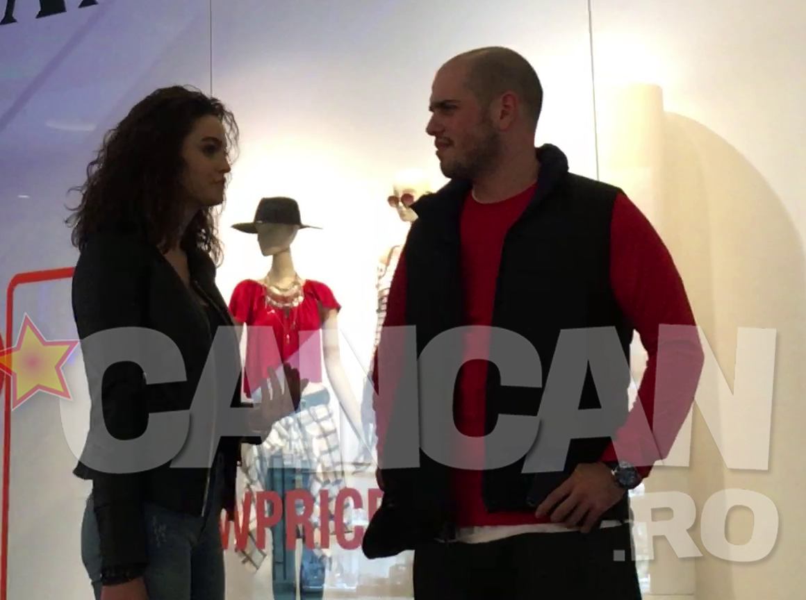 Matei Dima, alături de o frumoasă brunetă.