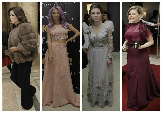 Andreea a primit felicitări pentru contrastul cromatic dintre păr şi rochie, chiar dacă topul este prost croit.