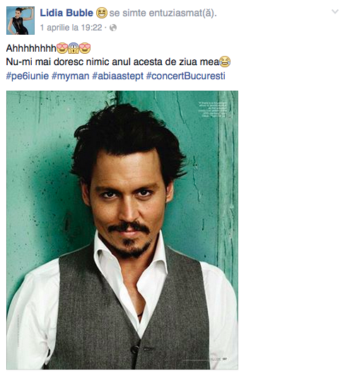 Lidia Buble vrea şi ea la concertul lui Johnny, însă, între timp, se mulţumeşte şi cu Răzvan, care seamănă destul de bine cu el