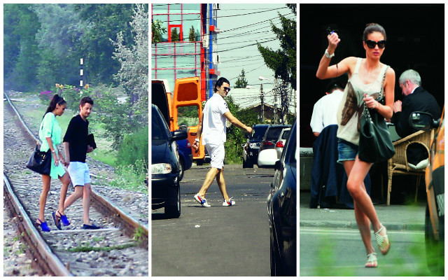 Adi o traversează pe Anca pe calea ferată, un loc riscant, pe unde de obicei trec trenurile în mare viteză.