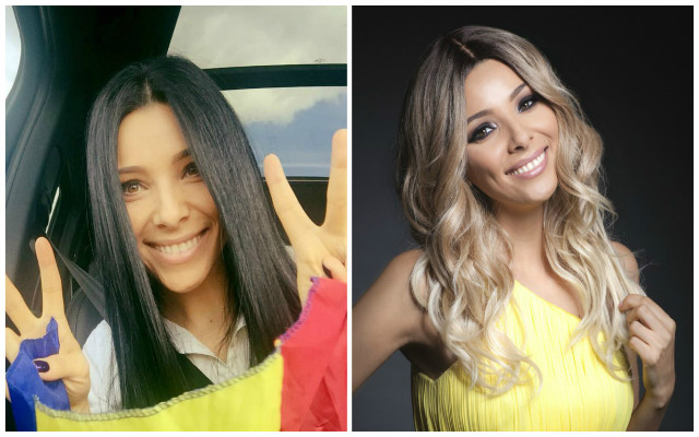 Corina Coragea a vrut să vadă cum îi stă blondă, doar cu o...perucă. Care culoarea credeţi că o prinde mai bine, brunetă (foto stânga) sau blondă (foto dreapta)?