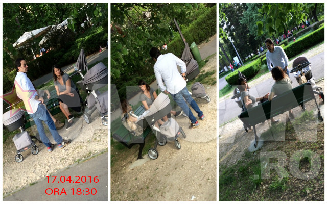 Jimmy Tohme a ieşit în parc cu iubita şi copilul lor. Nu erau singuri, cei doi erau însoţiţi de o femei cu un copil.