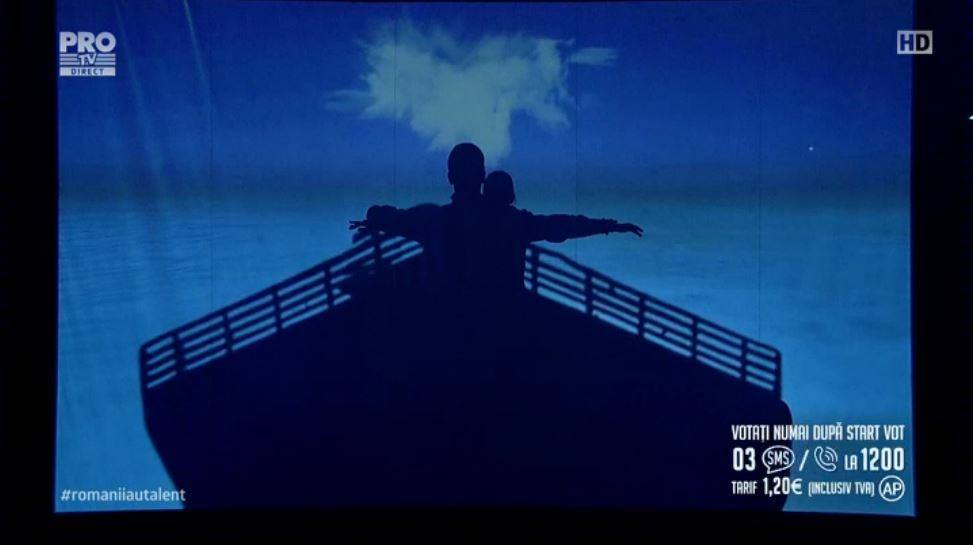 Prin jocul de umbre aceştia au pus în scenă faimoasa poveste de dragoste din Titanic.