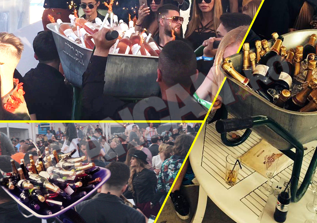 A devenit o fentă ca băieţii să comande cantităţi mari de băutură cu roaba, iar atunci când este adusă la masă să se pună la maximum muzică simfonică pentru a li se atrage atenţia celorlalţi de ce mare ”şmecherie” are loc :)