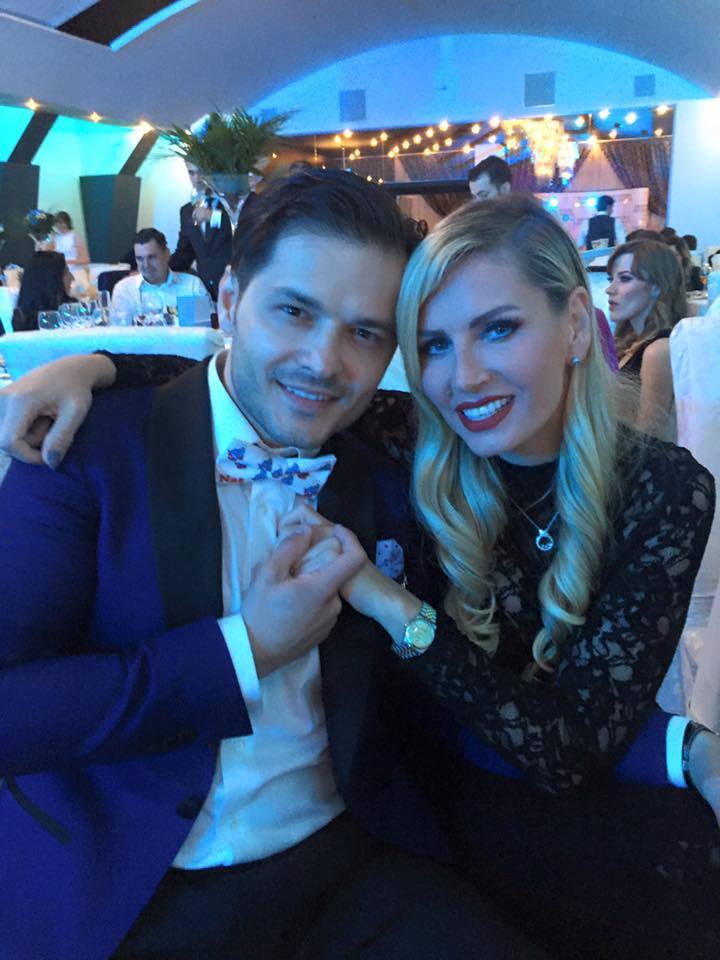 Liviu Vărciu, alături de Andreea Bănică la botezul fiicei Andei Adam.